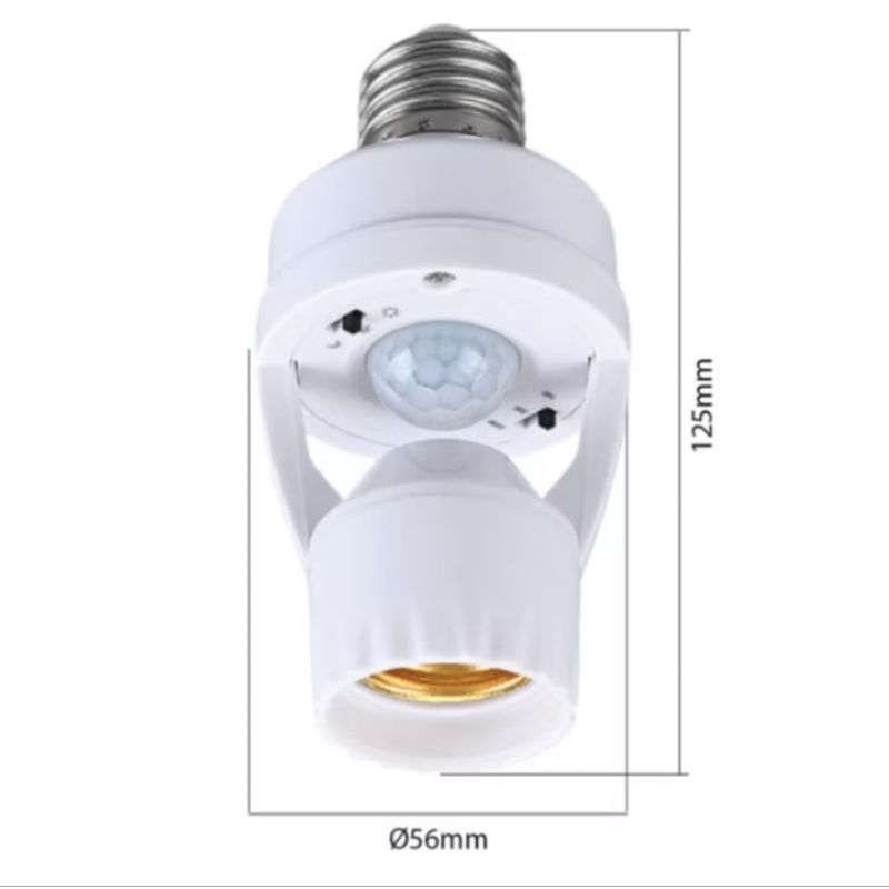 Bocal Inteligente Sensor de Presença e Movimento Programável Alcance até 3 metros Lâmpada Led Halógena Bivolt