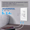 Tomada Wi-Fi Inteligente Dupla - Controle Remoto Alexa SmartLife USB-C 16A
