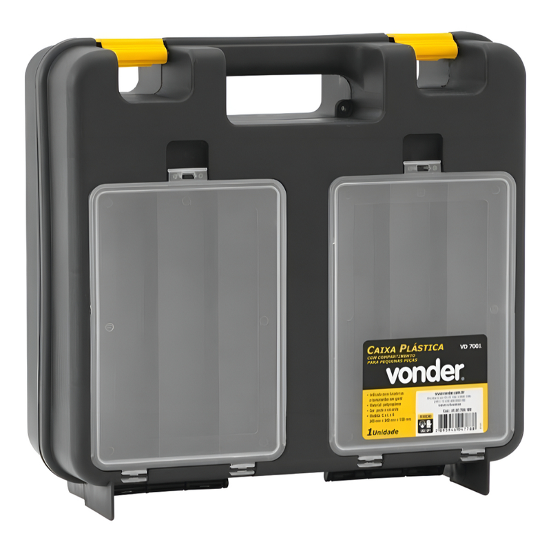 Caixa Plástica Ferramentas 14 Polegadas Para Furadeira Vd 7001 Vonder Reforçada Oferta
