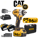 CAT Parafusadeira Furadeira e Chave De Impac 96V + 48V 02 Baterias Soquetes com Maleta Profissional - AUTENTICA