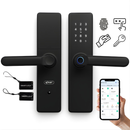 Fechadura Eletrônica Digital 5 em 1 Com Biometria, Bluetooth, Senha Touch, Chave e Tag