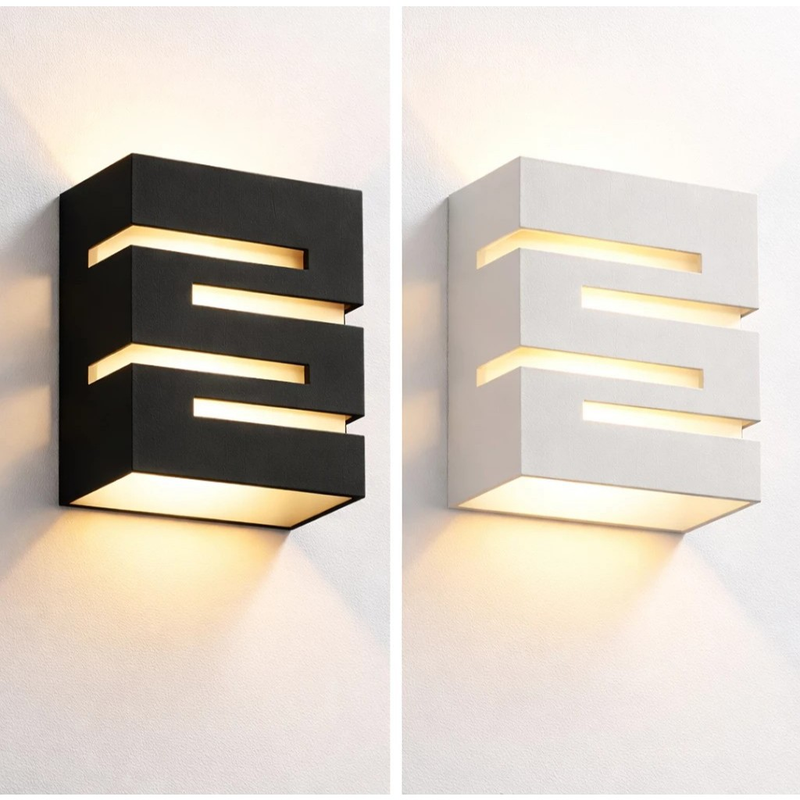 Kit 8 Iluminarias Arandela Completa Com Lampada Decorativa Interno Externo Spot Parede a Prova D água A+