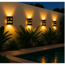 Kit 8 Iluminarias Arandela Completa Com Lampada Decorativa Interno Externo Spot Parede a Prova D água A+