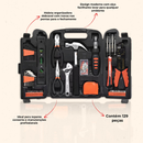 129 Peças Kit de Ferramentas DIY com Maleta Completa para Casa Carro e Oficina