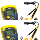 Kit Multímetro Digital 2000 Contagens + Caneta Teste Digital 6 Funções Profissional Completo Durável