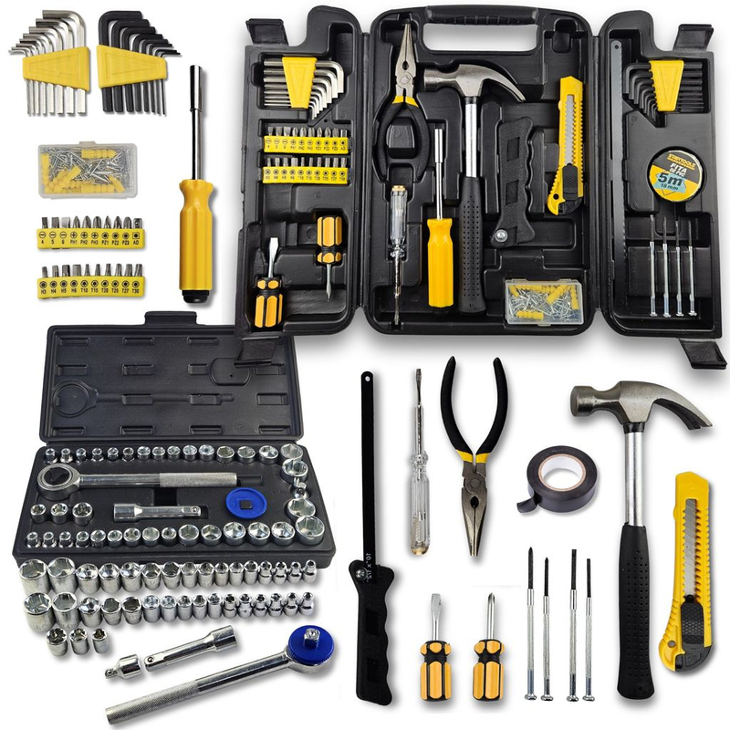 Kit de Ferramentas Completo com Jogo de Chaves Catraca