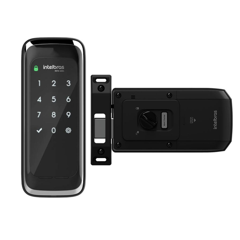 Fechadura Digital Smart Sobrepor Abertura por Senha e App MFR 1001 Intelbras