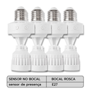 Sensor de Movimento E27 Bivolt 360° para Lâmpada Luz Automática